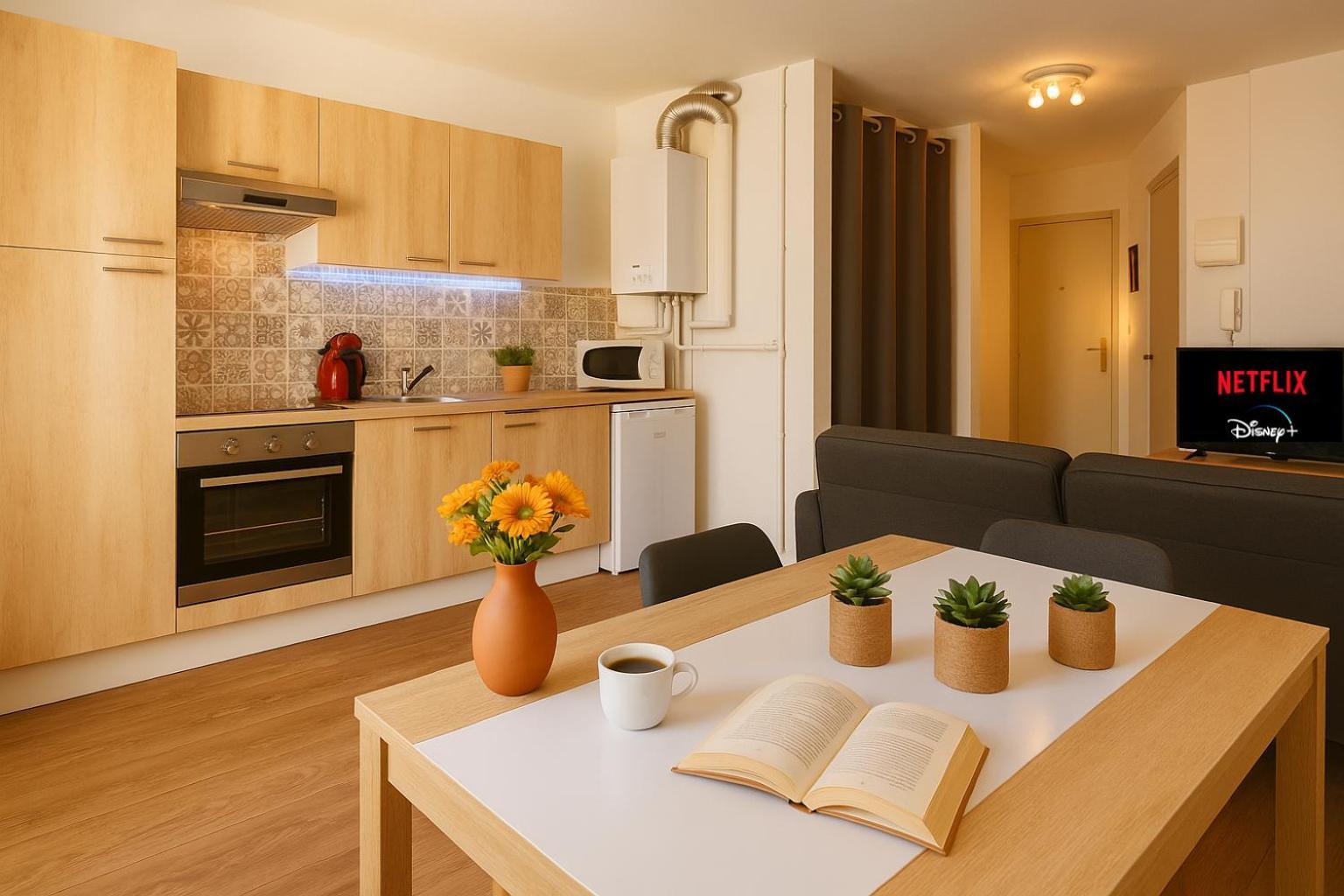 Appartement Ideal Pour Professionnels & Familles - Chaleureux & Cosy - Balbon - Wifi Fibre - Netflix & - Calme Et Confort